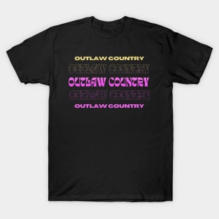 Outlaw Country // Typography Fan Art Design T-Shirt